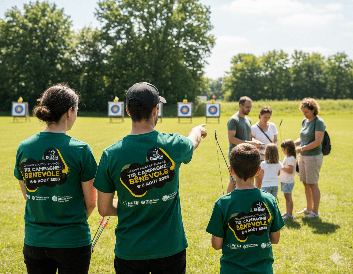 Bénévole pour le championnat de France de tir campagne au Parc d'Olhain.